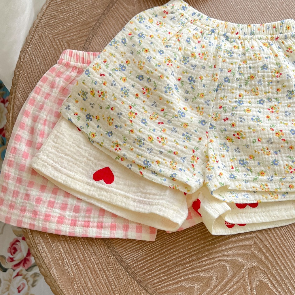 Set Áo Thun Ngắn Tay + Quần Short Cotton Dễ Thương Cho Bé