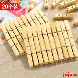 Bộ 20 Kẹp Quần Áo Bằng Gỗ Tre Đa Năng Chống Gió