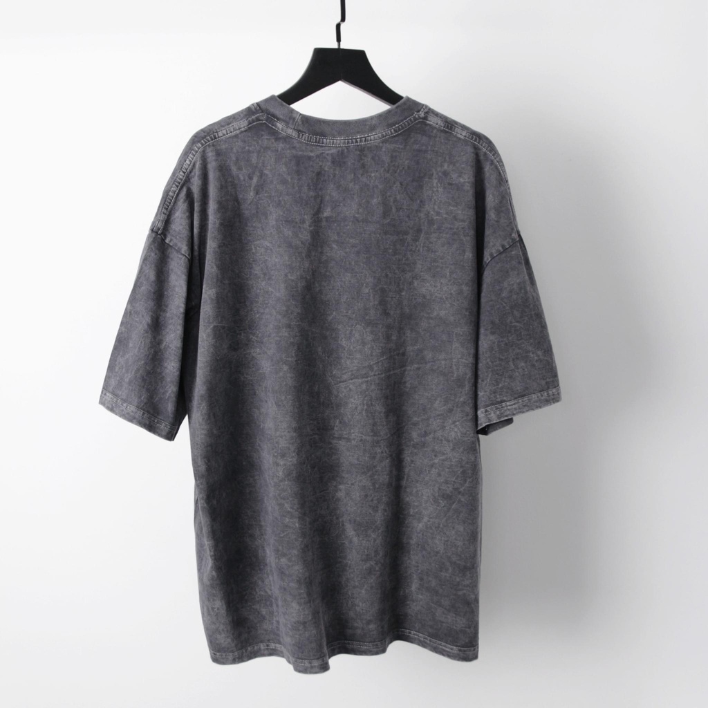 Áo Phông Loang Xám Cổ Tròn ESSENTAL Mùa Hè, Cotton TICI Mịn Mêm Thoải Mái Thấm Hút Mã MT991Phong Cách AMBITION