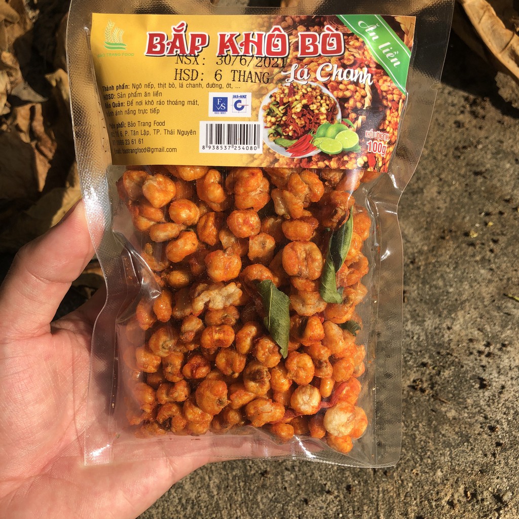 [Mã GROXUAN1 giảm 8% đơn 150K] 100g NGÔ NẾP SẤY GIÒN KHÔ BÒ LÁ CHANH IMINT FOOD | BigBuy360 - bigbuy360.vn