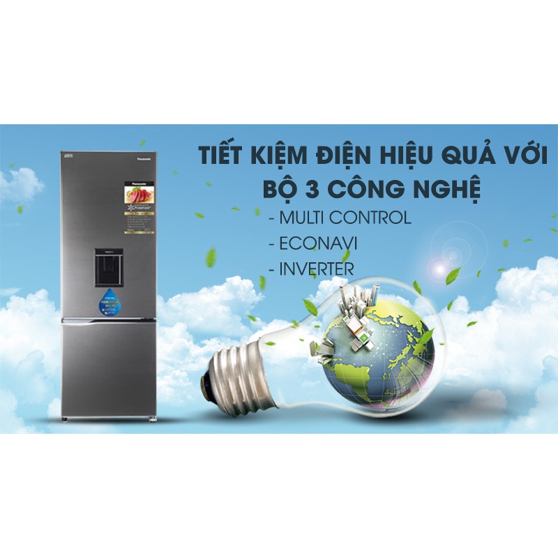 Tủ lạnh Panasonic Inverter 322 lít NR-BV360WSVN (Miễn phí giao tại HCM-ngoài tỉnh liên hệ shop)