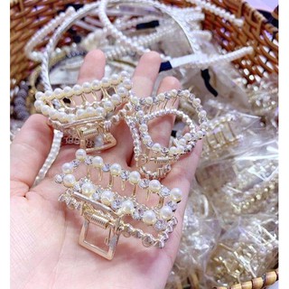 Set 3 Kẹp Tóc Đính Hạt Dễ Thương