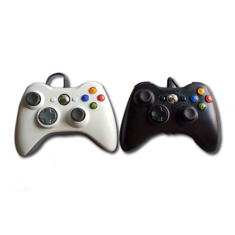Tay Cầm Chơi Game Microsoft Xbox 360 Full Box Có Rung - Tay Gaming Dùng Cho PC, Laptop Chơi Full Skill FO4, FO3