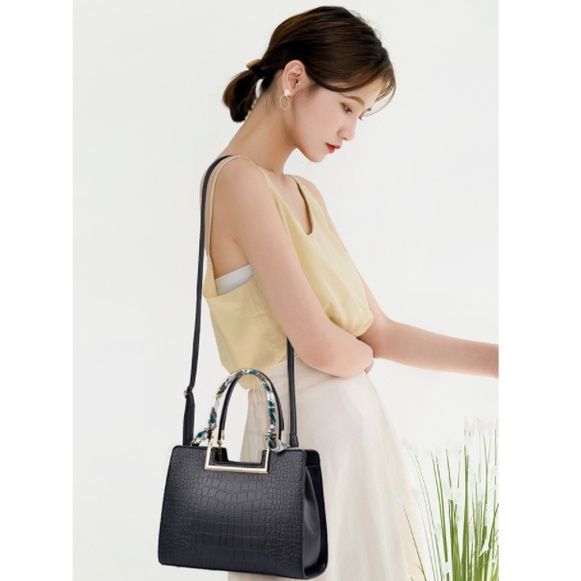 Túi Tote Đeo Vai Sức Chứa Lớn Họa Tiết Đá Sang Trọng Dành Cho Nữ