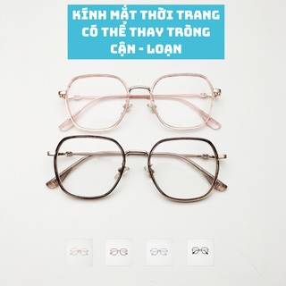 Gọng kính nữ thời trang - Kính cận nữ gọng tròn phong cách Hàn Quốc P17139