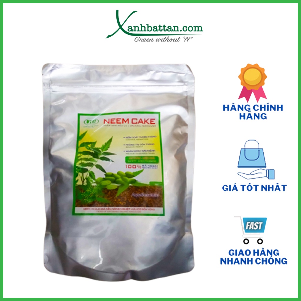 Phân Hữu Cơ Neem Cake DT02 Trừ Cuốn Chiếu, Sùng Đất, Rệp Đất, Côn Trùng Gây Hại 750 Gram