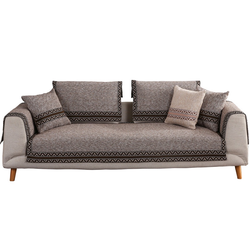 Vỏ Bọc Đệm Ghế Sofa Bằng Sợi Cotton Lạnh Chống Trơn Kiểu Dáng Chữ L Hiện Đại 2022 1 2 3