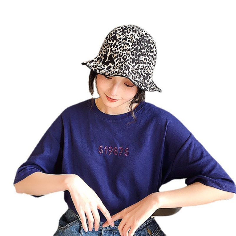 Mũ Tai Bèo Cotton Hai Mặt Họa Tiết Da Báo Thời Trang