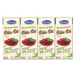  5 lốc SỮA ĐẬU NÀNH VINAMILK ĐẬU ĐỎ - LỐC 4 HỘP X 180ML 