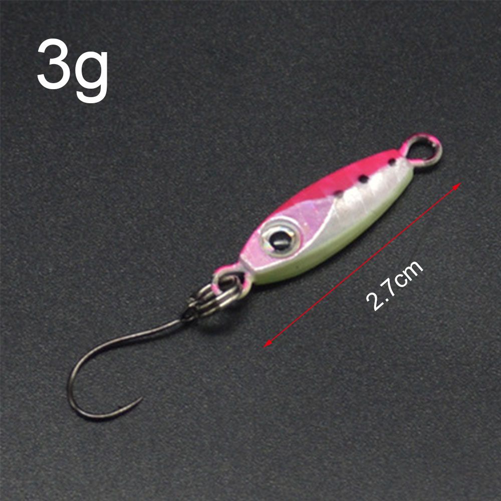 Mồi Câu Cá Nhân Tạo Bằng Kim Loại Cứng 2.7CM 4.5CM 3g 6g Có Móc