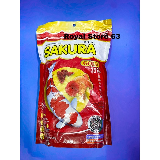 Sakura Gold 35% Protein thức ăn cho các loại cá cảnh túi 500g