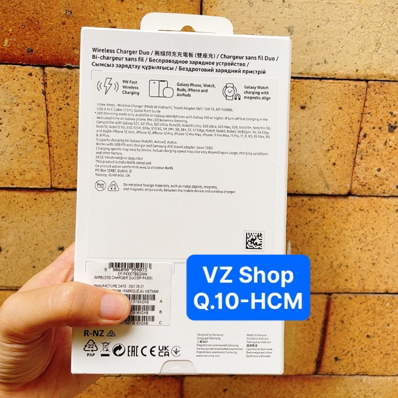 Chính hãng nguyên hộp-Đế sạc đôi không dây Wireless Charger Duo  bảo hành 6 tháng