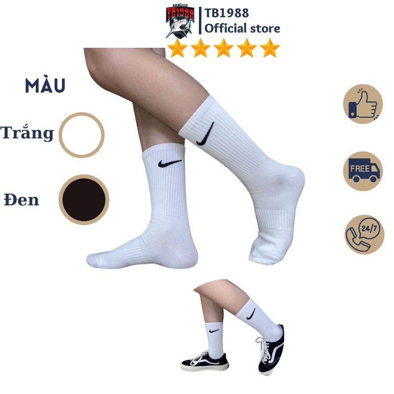 Tất Vớ Ni.ke Thể Thao Cổ Cao Thời Trang Hàng Cực Đẹp, Dày Dặn Không Gây Mùi Giá Cực Tốt