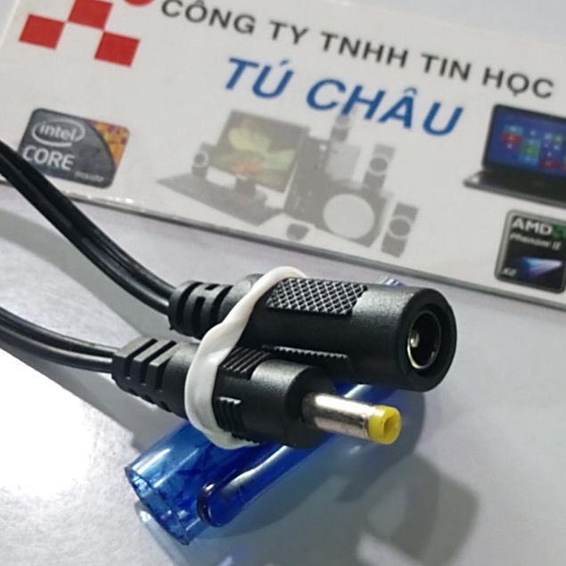 Cáp chuyển nguồn adapter chuẩn (5.5mm X 2.5mm) ra  chuẩn (4.0mm X 1.7mm) | BigBuy360 - bigbuy360.vn