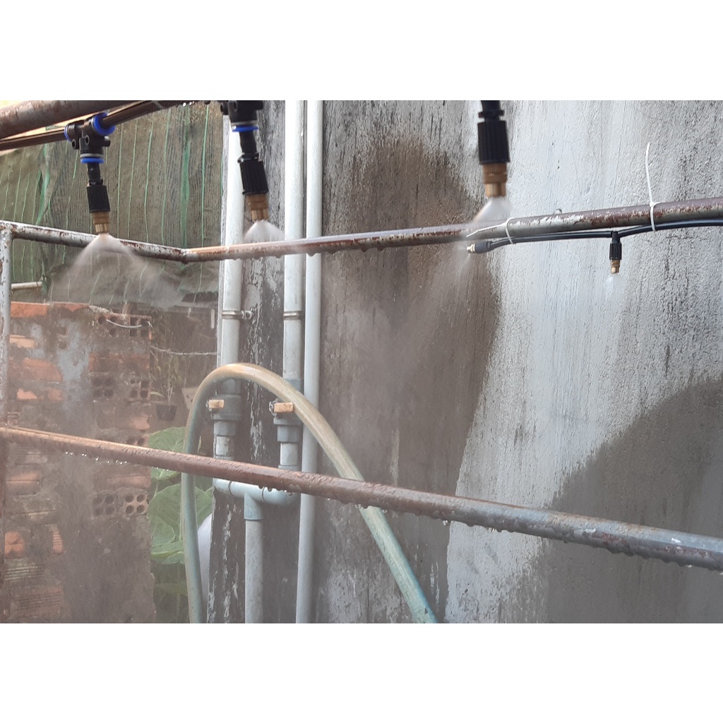Combo 10 Béc phun sương đầu đồng đơn 8 li