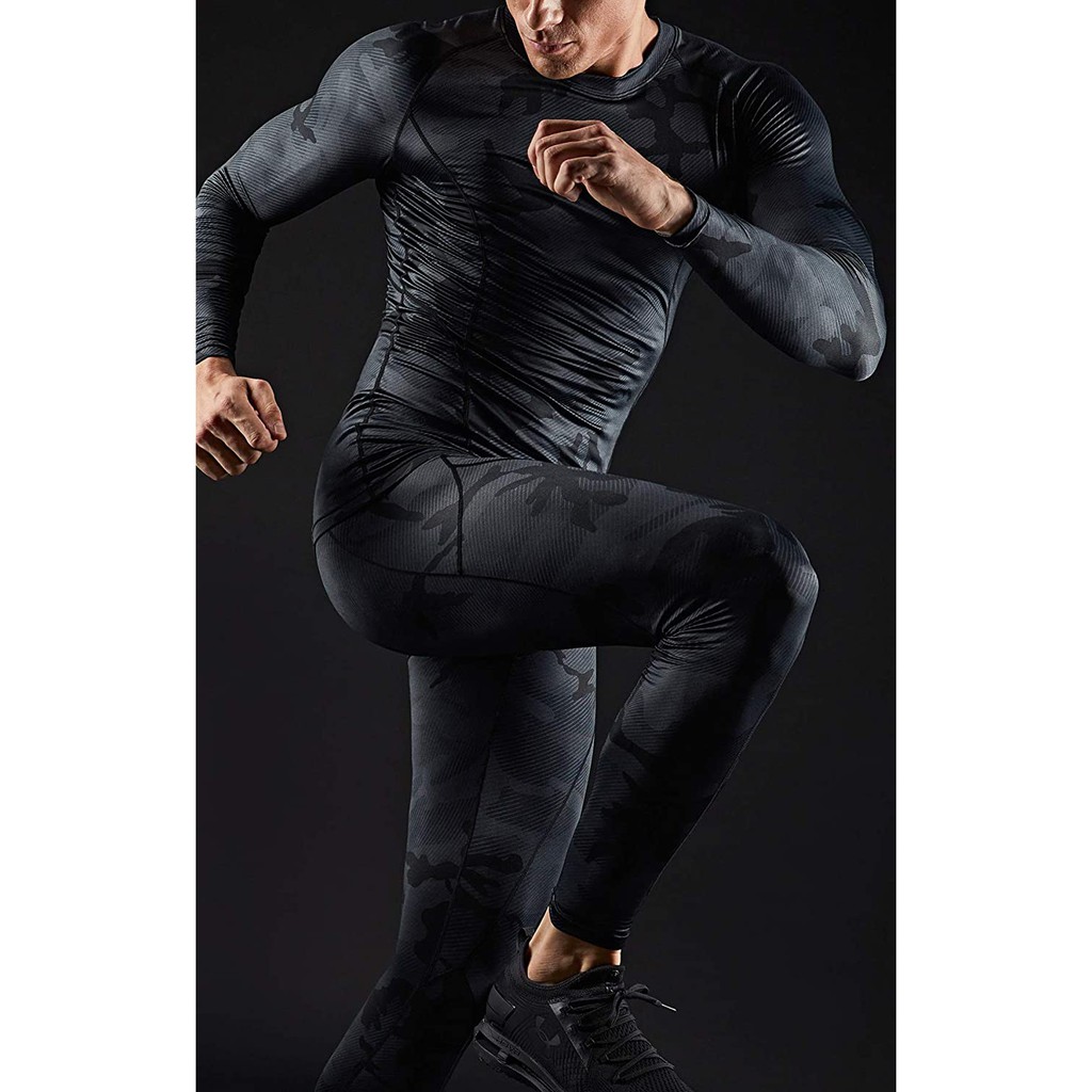 Áo giữ nhiệt nam tay dài Falic lót lông vải co giãn form ôm body mặc chơi thể thao tập gym work out chạy bộ mùa đông | BigBuy360 - bigbuy360.vn