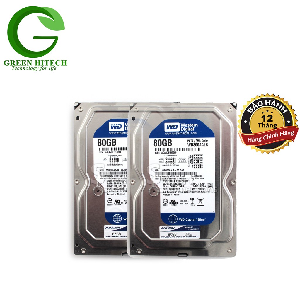Ổ Cứng máy tính gắn trong HDD 80GB WD SATA - Hàng Chính Hãng - BH 12 tháng - 1 đổi 1 | BigBuy360 - bigbuy360.vn