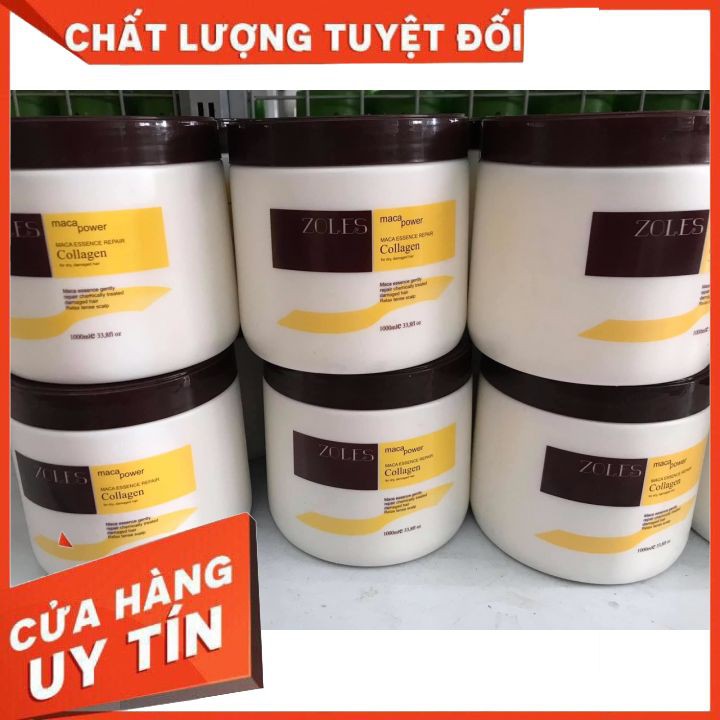 🌺🌺🌺Hấp Dầu - Ủ Tóc - Xả Tóc ZOLES MACA -collagien 1000ml  🌺🌺🌺 hấp ủ hoặc xả thay dầu xả ,xuôn mềm bóng mượt  tiện lợi🌺🌺🌺