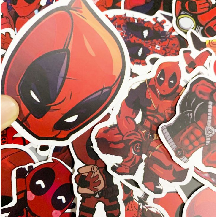 Sticker DEADPOOL  nhựa PVC không thấm nước, dán nón bảo hiểm, laptop, điện thoại, Vali, xe,  Cực COOL #4