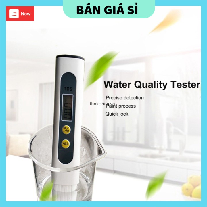 Thiết bị đo chất lượng nước 💯GIÁ VỐN Bút đo tổng chất rắn hòa tan, đo nhiệt độ dung dịch TDS-M2 13.8cm (sài pin) 8192