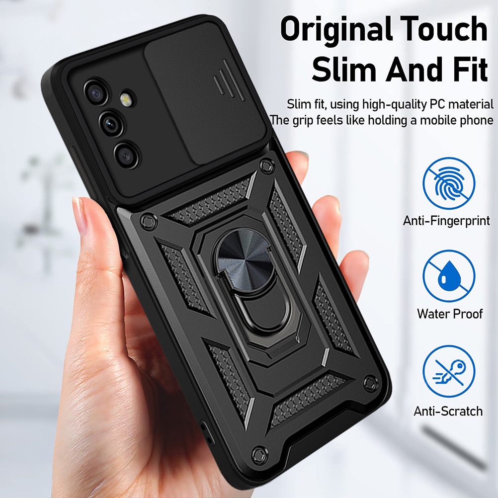 Ốp Điện Thoại Bảo Vệ Ống Kính Kiểu Quân Đội Cho Samsung Galaxy M54 M53 M52 M51 M33 M23 M22 M14 M13 M12 F23 5G 4G