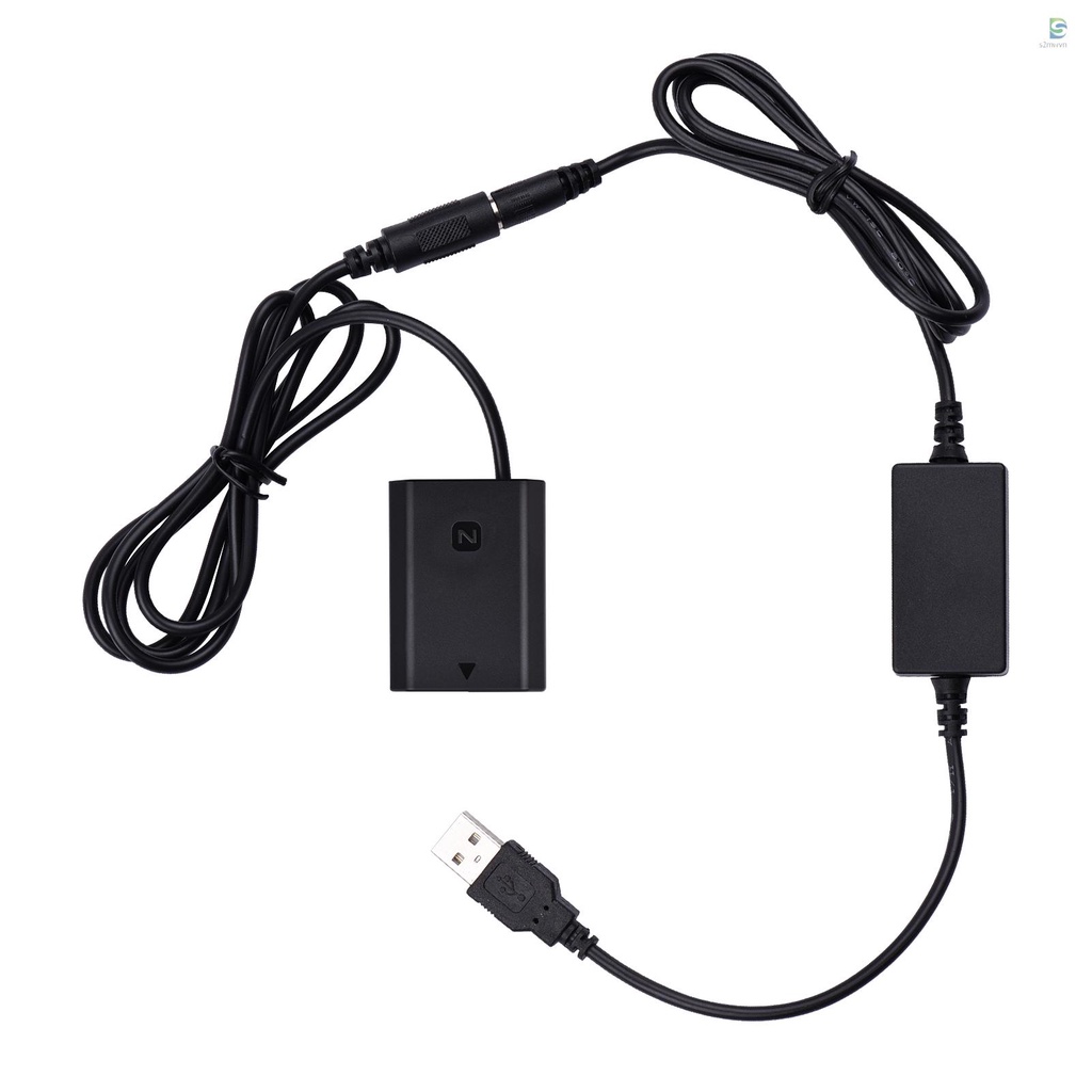 Dây cáp nguồn Andoer DR-FZ100 DC thay thế cho pin máy ảnh Sony A9 A7R3 A7M3 A7S3 A7I A7I600 A7R4 A6s