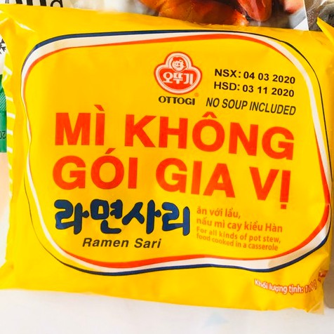 2 gói mì ottogi không gia vị loại ngon