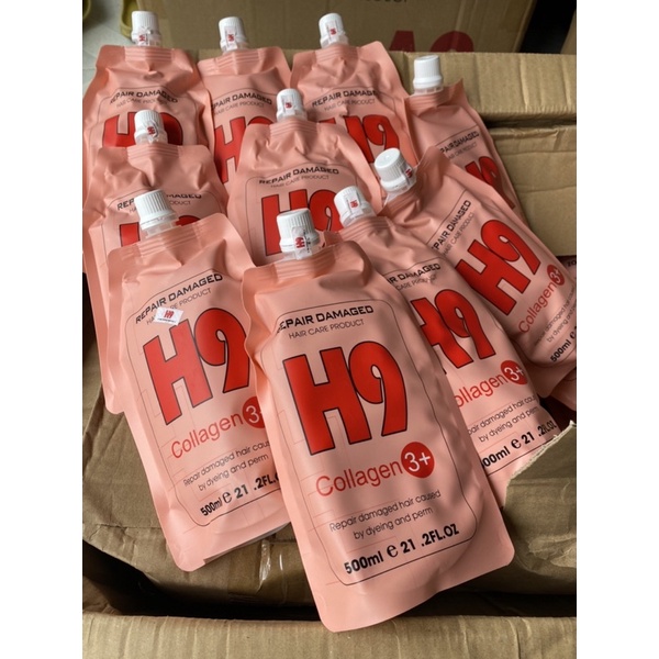 Hấp Siêu Phục Hồi Tóc Hư Tổn COLLAGEN H9 - 500ml Cao Cấp