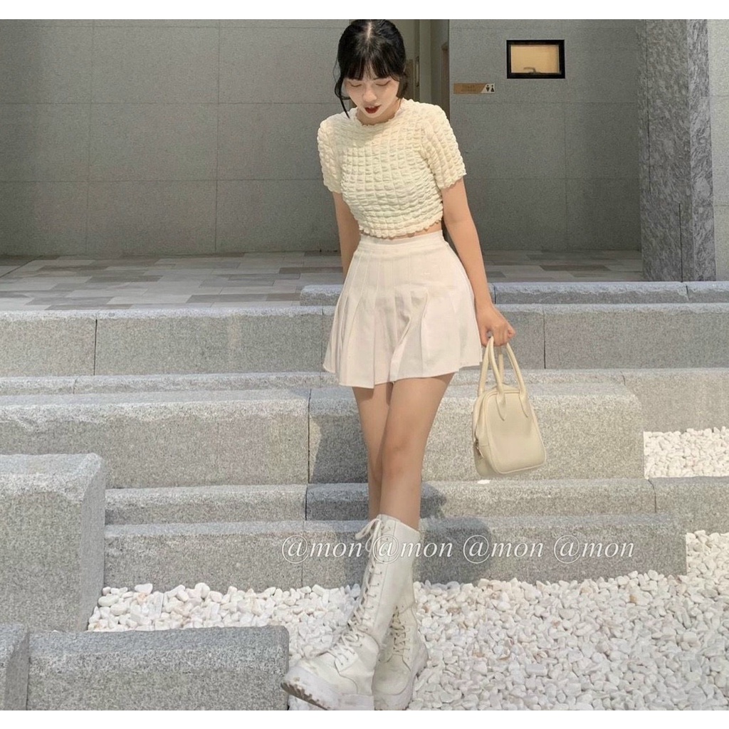áo croptop xốp to đẹp mềm mịn dưới 45kg