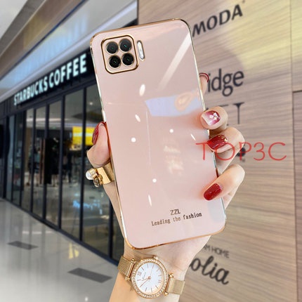 Ốp điện thoại oppo A93 Ốp Điện Thoại Viền Thẳng Thời Trang Sang Trọng Cho OPPO A93 Reno 6Z 5G Reno 7 4G A94 Reno5 Reno6 5G ZB