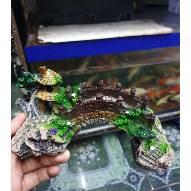 CẦU TRANG TRÍ HỒ CÁ NON BỘ 19x9x7cm