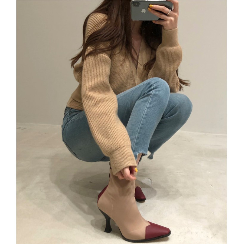 Áo khoác cardigan thiết kế cổ tim đáng yêu cho phái nữ | BigBuy360 - bigbuy360.vn