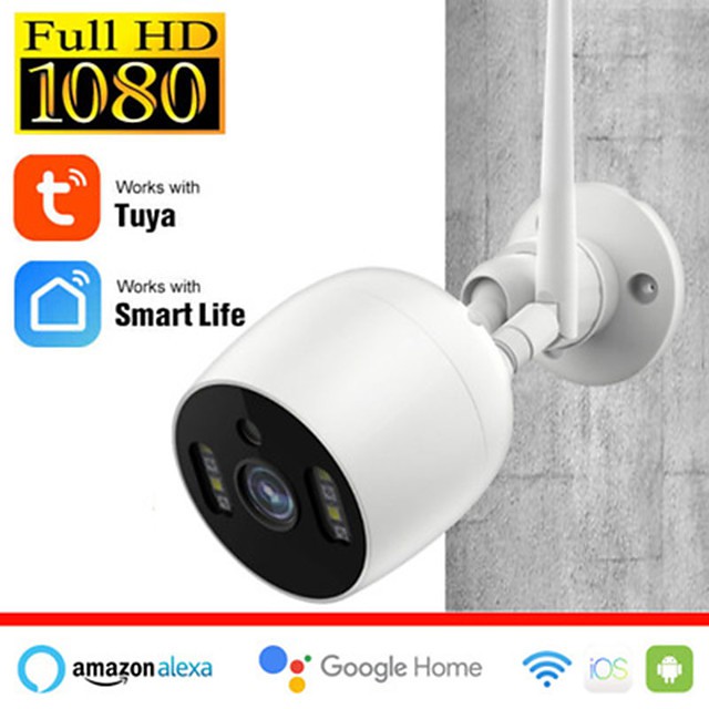 Camera Wifi Ngoài Trời Tuya Smart Life Outdoor Chống Nước Chống Trộm Đột Nhập Nhận Dạng Khuôn Mặt FULL HD