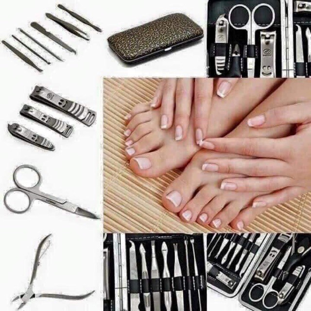 Bộ dụng cụ làm móng tay 12 món không gỉ