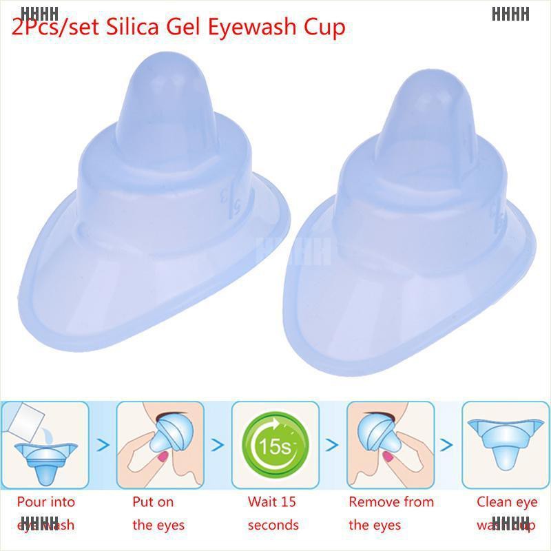 Bộ 2 cái cốc rửa mắt bằng silicone mềm tái sử dụng được