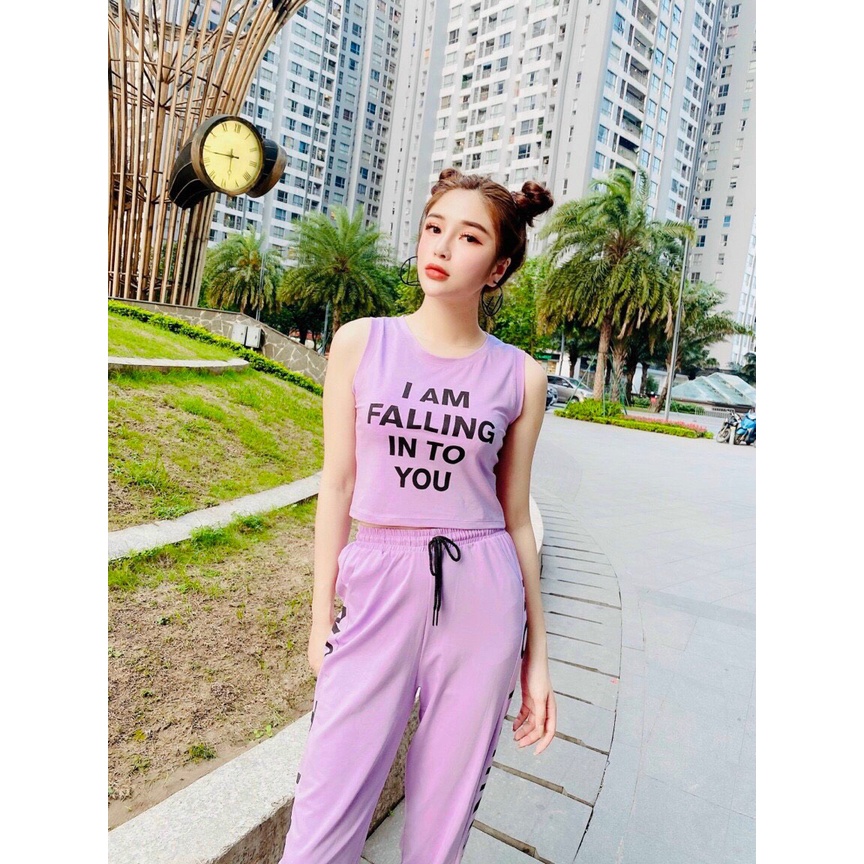 Đồ Tập GYM, Yoga Nữ, Bộ Quần Dài Áo Thun Joker 3 Lổ Hót Trend Oderi MS677