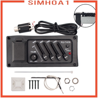 [Simhoa1] Đàn Guitar Dân Gian 545R 4 Băng EQ Equalizer Piezo Pickup Tuner Amplifier Phần