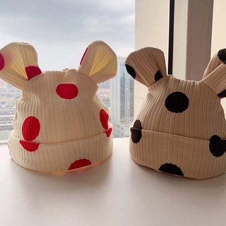 Mũ beanie chấm bi dễ thương cho bé