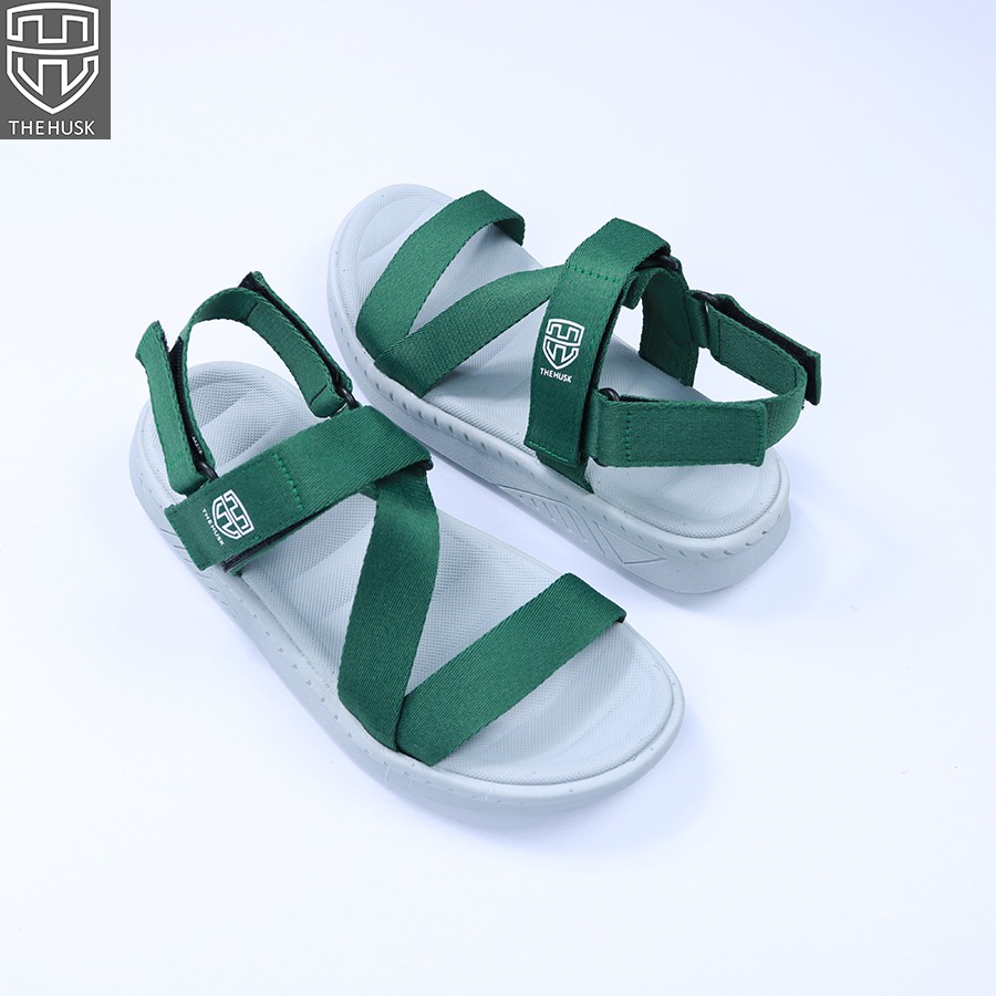 Sandals Unisex TheHusk Quai Xanh Đế Trắng ngâm - TH3