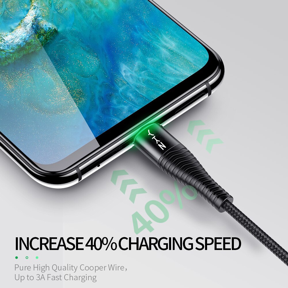 Cáp sạc nhanh YKZ USB type C 3A cho Android | BigBuy360 - bigbuy360.vn