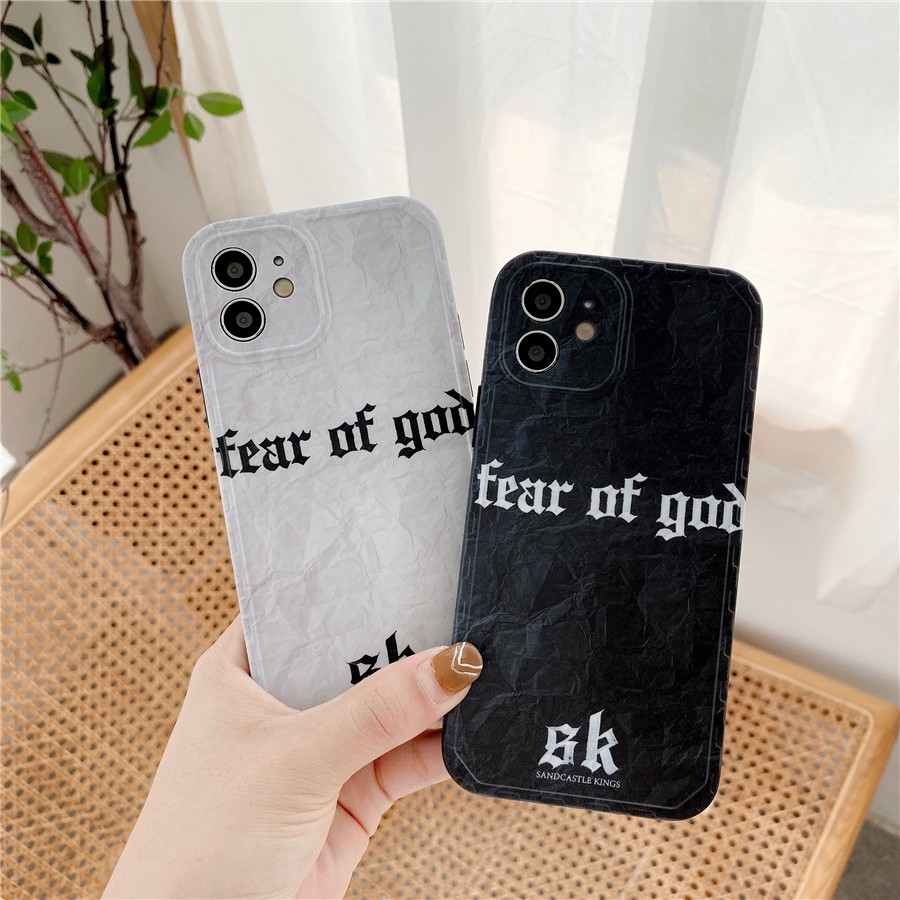 Ốp Điện Thoại Silicone Mềm Họa Tiết Fear of God Cho iPhone 14 Pro Max iPhone 13 Pro Max iPhone 12 Pro Max iPhone 11
