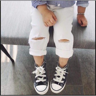 quần kaki rách gối cho bé