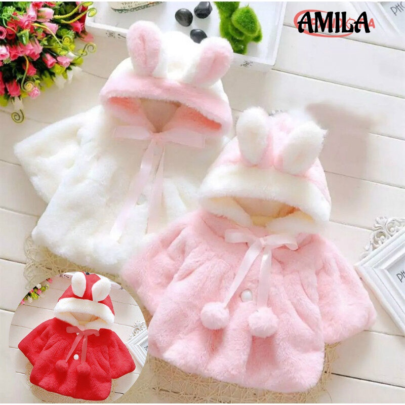 Áo thu đông AMILA đệm cotton len phong cách mới cho bé gái sơ sinh