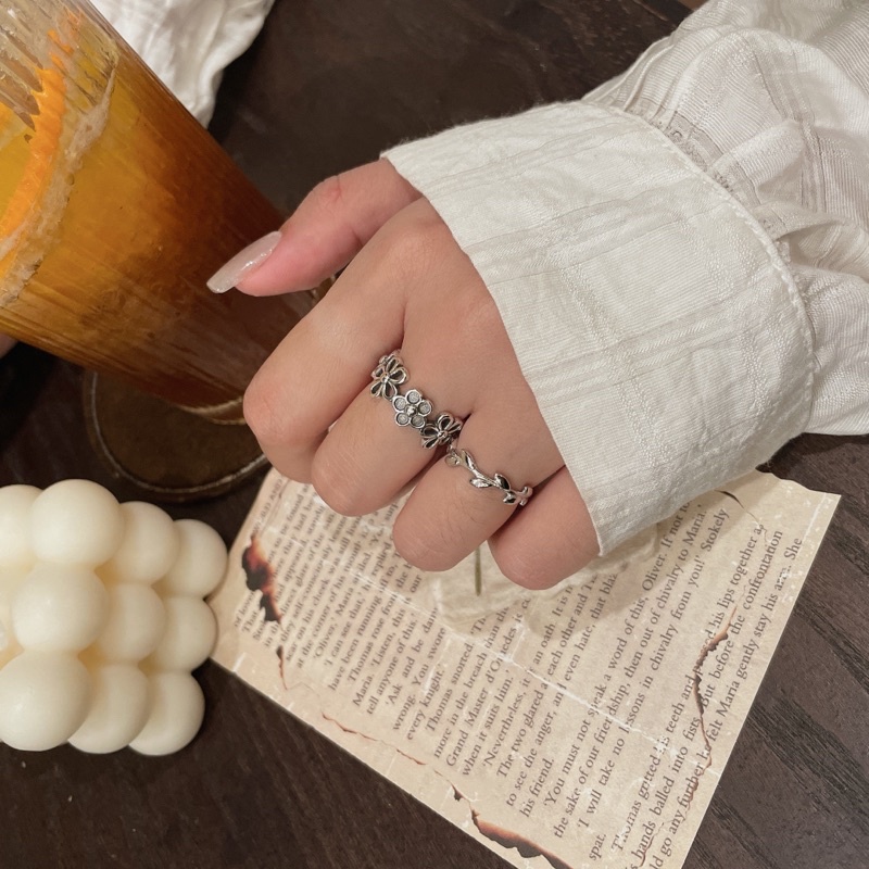 Nhẫn bạc SOFF CLUB S925 - Nhẫn hoa 5 cánh nối liền hoa thủng