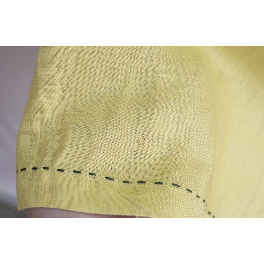 Đầm sát nách linen tưng premium thêu tay đầm Linen cao cấp - Nhà Của Moon