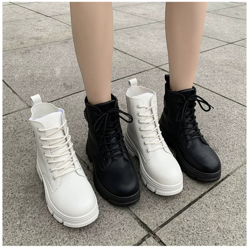 (FULL HỘP- LÓT LÔNG)Giày boots nữ  buộc dây kiểu dáng chiên binh vô cùng cá tính và phong cách