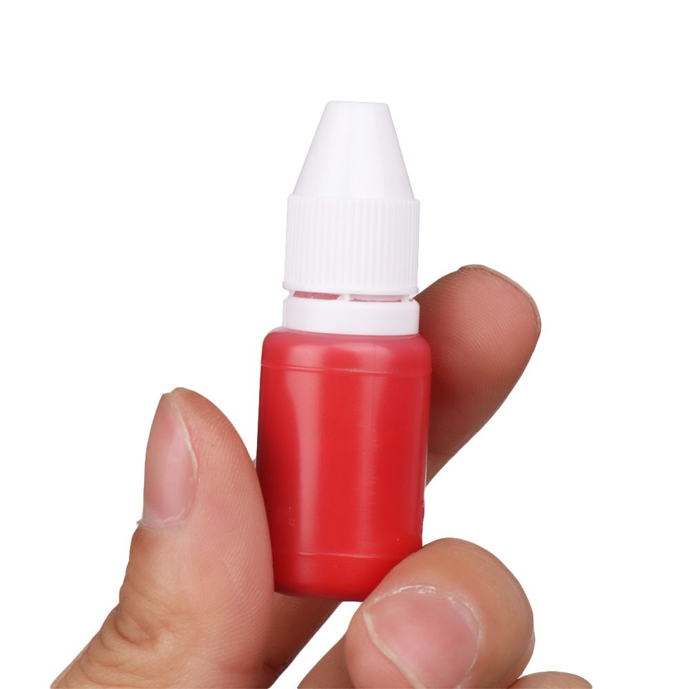 Hủ mực in 10ml màu đỏ/xanh dương/đen cho con dấu đóng mộc niêm phong văn phòng chất lượng cao