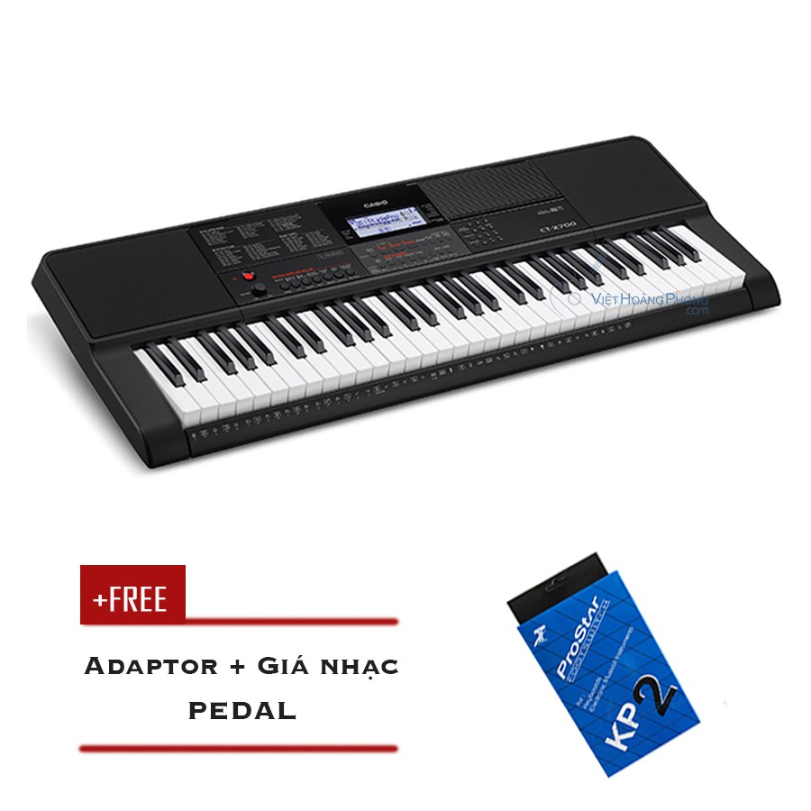 Đàn Organ Casio CT-X700 tặng kèm AD + Giá nhạc + Pedal