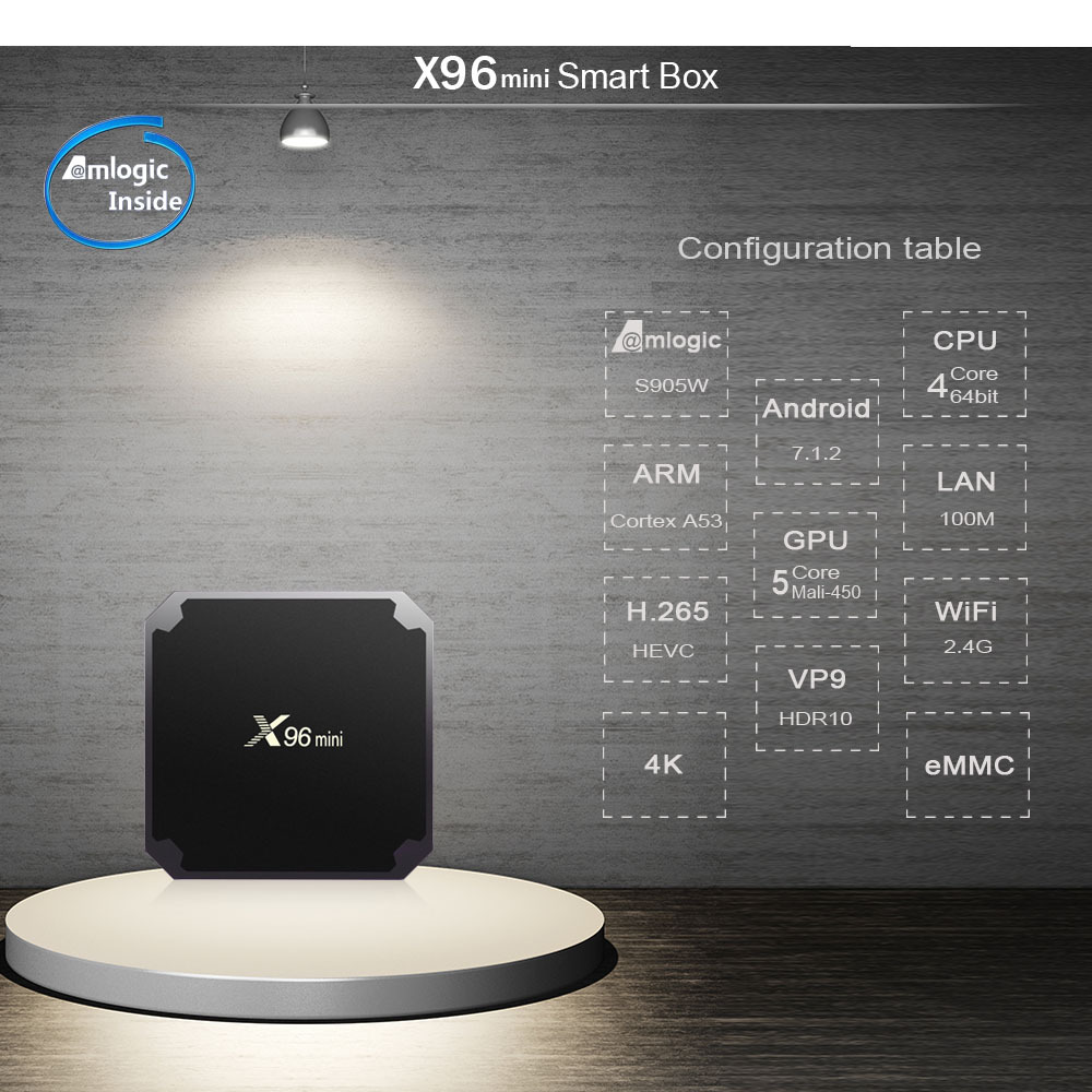 Tv Box X96Mini Android 9.0 Amlogic S905W Lõi Tứ Hỗ Trợ 2.4g Và Phụ Kiện