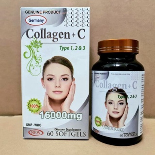 Collagen+C 16000mg đẹp da, chống lão hóa, mờ thâm, trắng da Hộp 60 viên